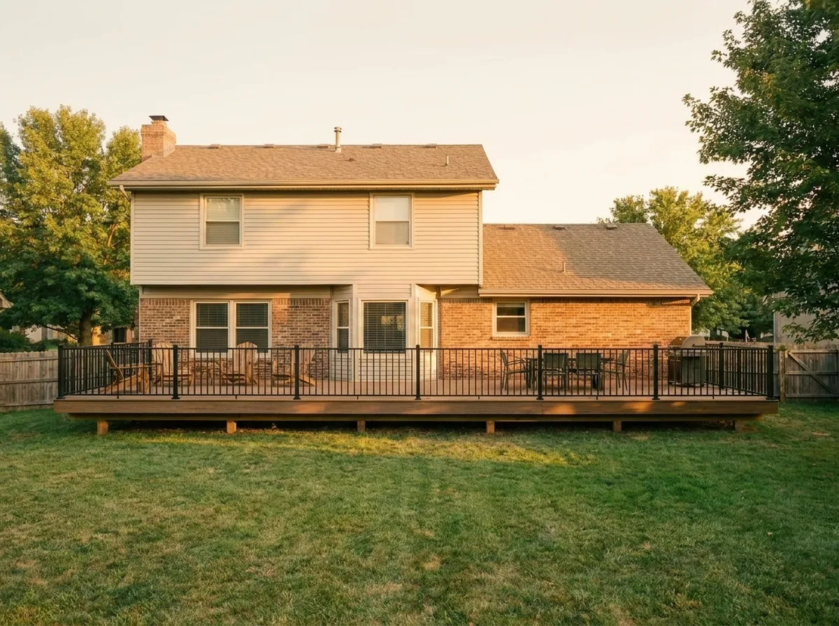 A finished deck built by Tallgrass.